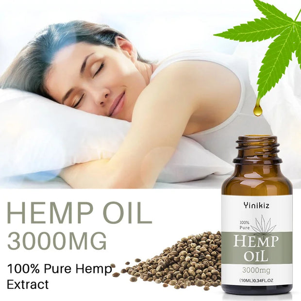 10ml 3000mg Hemp CBD Organic Essential  Hemp Oil