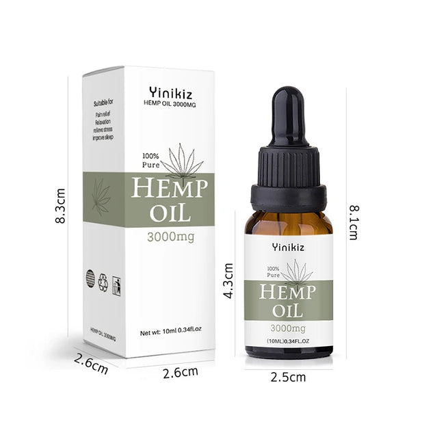 10ml 3000mg Hemp CBD Organic Essential  Hemp Oil