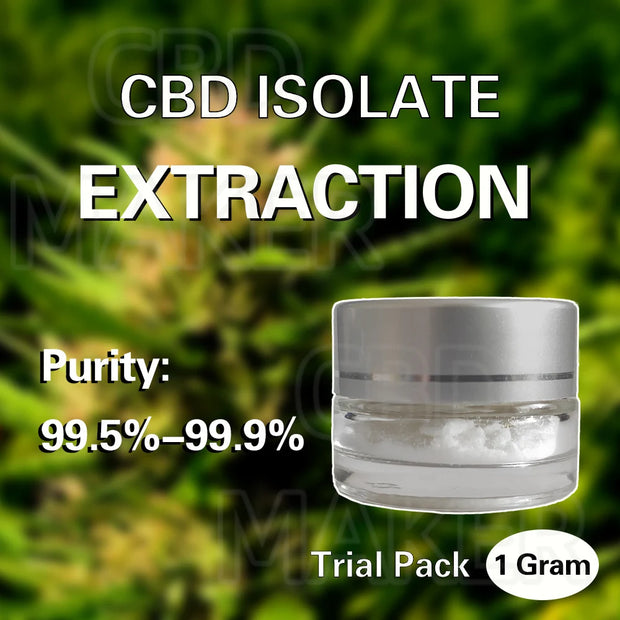 1gram Trial Pack 99.5% Purity CBD Isolate Powder pain relief