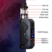 Cigarettes 120W Box Mod Vape Kit Adjustable Voltage 1800mah Battery